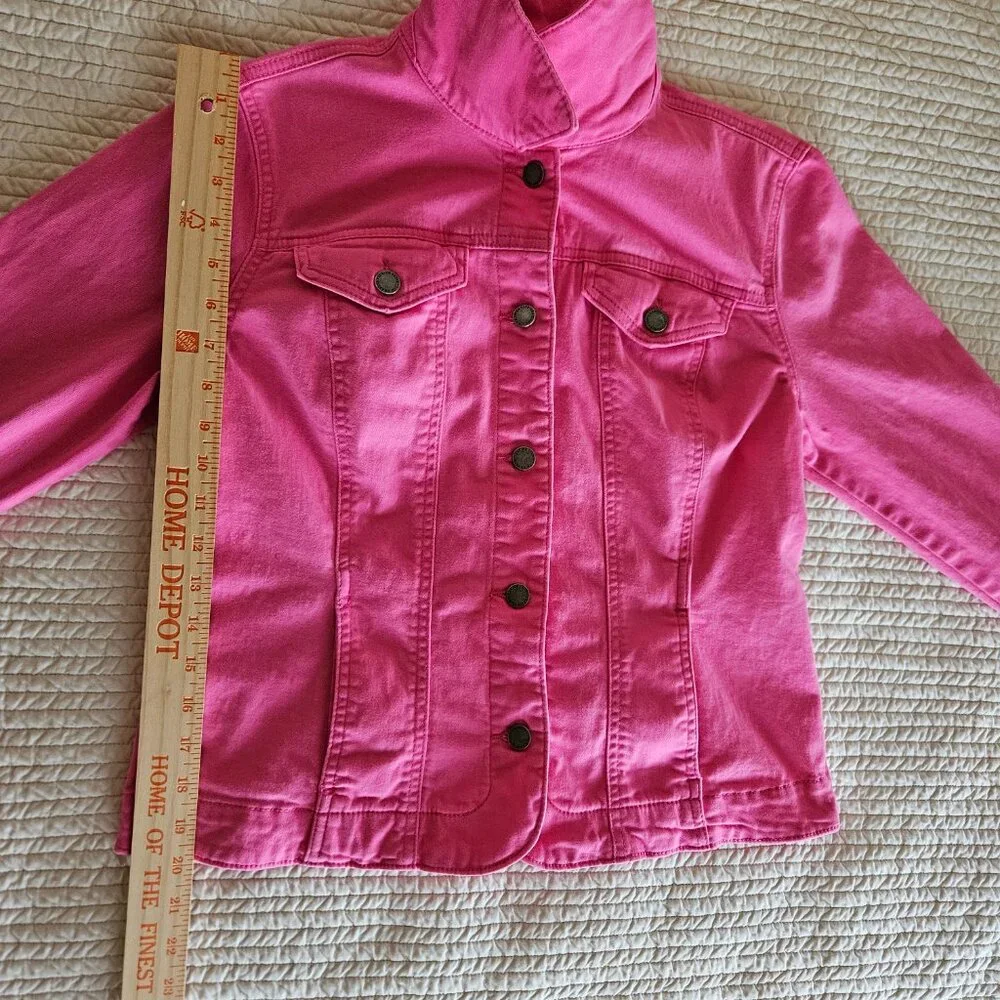 Women's Pink Jean Jacket - Size S - Picture 9 of 16
